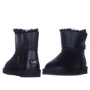UGG Classic Mini Button Leather Black