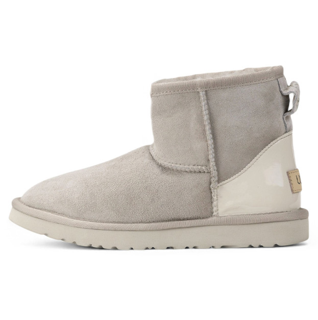 UGG Mini Light Grey Metallic Suede