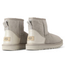 UGG Mini Light Grey Metallic Suede