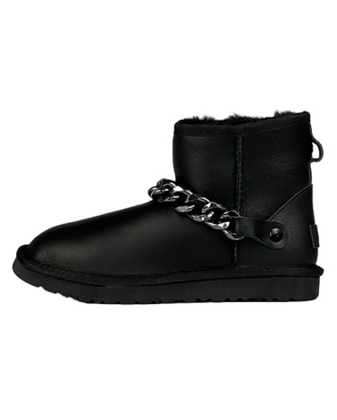UGG Mini Chain Black Leather