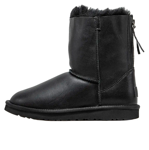 UGG Classic Short Zip Metallic Black II